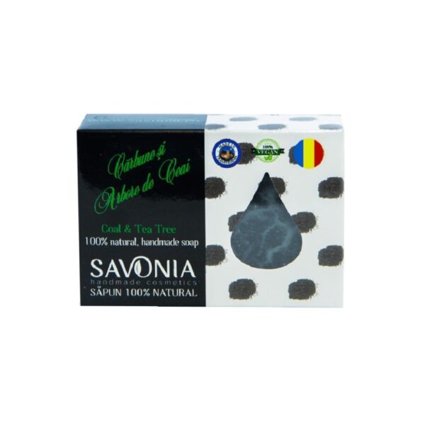 sapun-cu-carbune-si-arbore-de-ceai-90g-savonia-o27593-farmacia-morpheus Săpun cu Cărbune și Arbore de Ceai, 90g, Savonia