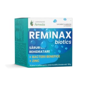Saruri de Rehidratare + Bacterii Benefice si Zinc Reminax Biotics, 20 Plicuri, Remedia