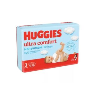 Scutece Boy Ultra Comfort 3, 5-9 kg, 78 Bucati, Huggies