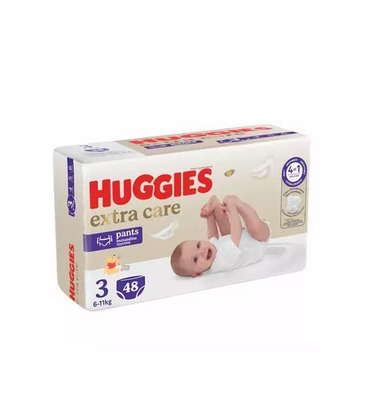Scutece Pants Nr.3 Extra Care, 6-11 kg, 48 Bucati, Huggies