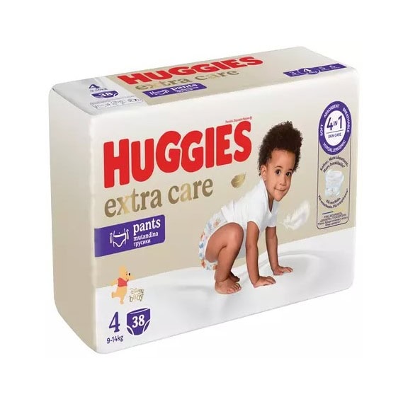 Scutece Pants Nr.4 Extra Care, 9-14 kg, 38 Bucati, Huggies