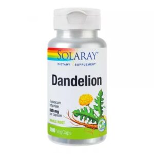 SECOM Dandelion (Păpădie) 520 mg, 100 Capsule, Solaray