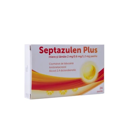 septazulen-plus-miere-si-lamaie-2-mg-0-6-mg-1-2-mg-24-pastile-lozys-pharmaceuticals-O38105-farmacia-morpheus Septazulen Plus Miere si Lamaie, 2 mg/0.6 mg/1.2 mg, 24 Pastile, Lozy's Pharmaceuticals