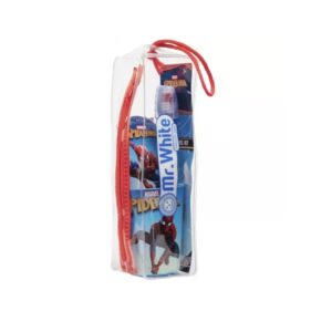 Set Voiaj Periuta + Pahar + Pasta cu Aroma de Menta pentru Copii Spiderman, +3ani, Mr White