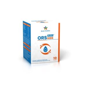 Solutie de Rehidratare Orala pentru Copii ORS Kids Bleu, 10 Plicuri x 5.5 g, Bleu Pharma