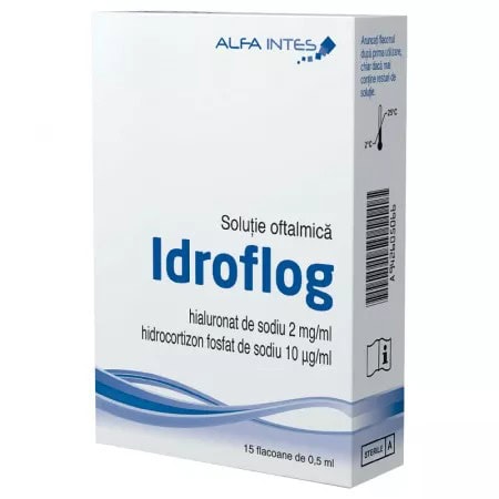 Solutie Oftalmică Idroflog, 15 x 0,5 ml, Alfa Intes