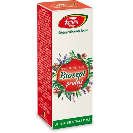Spray Pentru Gât Biosept A30, 20 ml, Fares