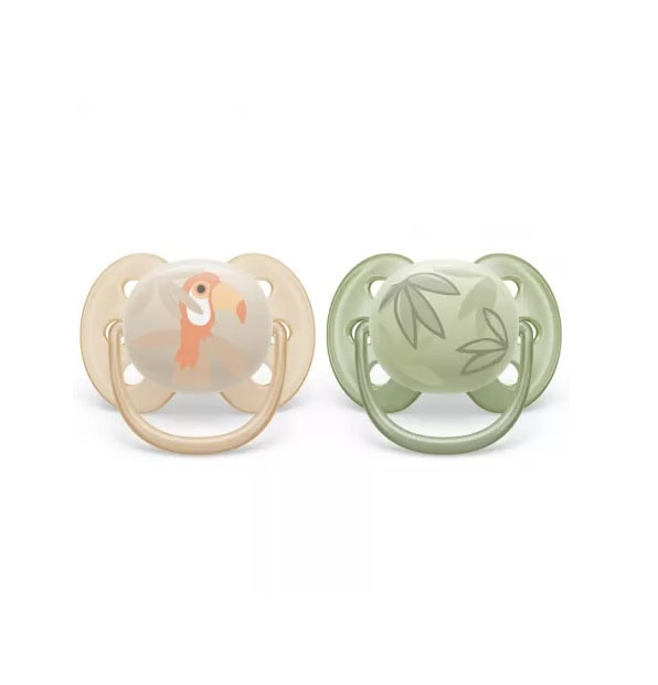 Suzete Ultra Soft, 0-6 Luni, 2 Bucati, Tropical, Philips Avent
