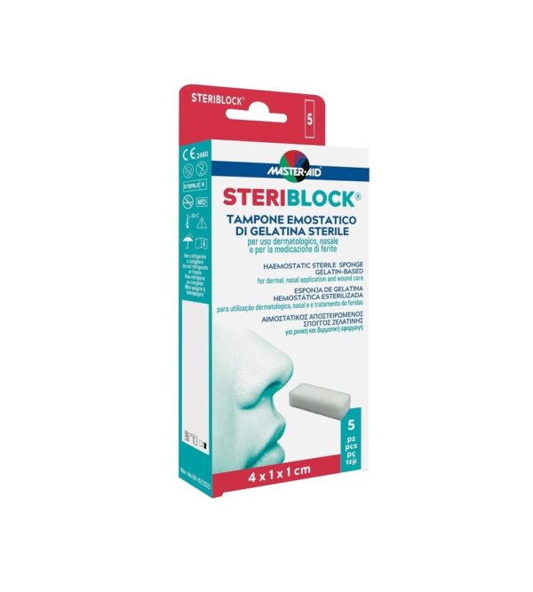 Tampon Nazal Hemostatic 4 x 1 x 1 cm, 5 Bucati, Master Aid