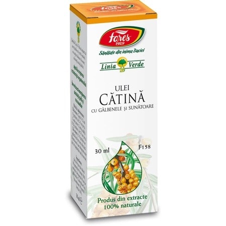 Ulei de Cătină cu Gălbenele și Sunătoare, F158, 30 ml, Fares