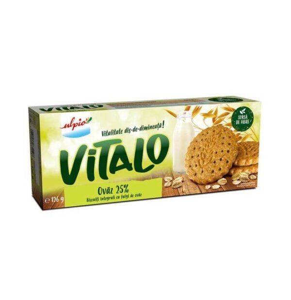 Vitalo Biscuiti de Ovaz cu Indulcitori 126 g, Ulpio