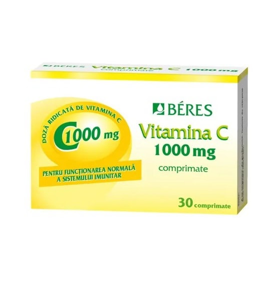 Vitamina C, 1000 mg, 30 Comprimate, Beres Pharmaceuticals