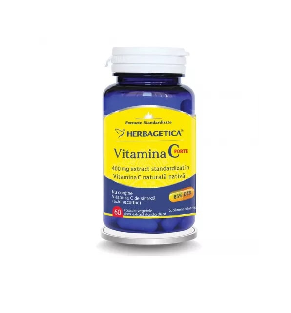 Vitamina C Forte 400 mg, 60 capsule, Herbagetica