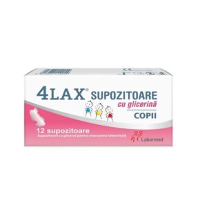 4Lax Supozitoare cu Glicerina pentru Copii, 12 Bucati, Labormed