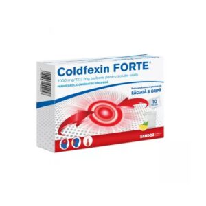 Coldfexin Forte, 1000 mg/12,2 mg Pulbere pentru Soluție Orală, 10 Plicuri, Sandoz