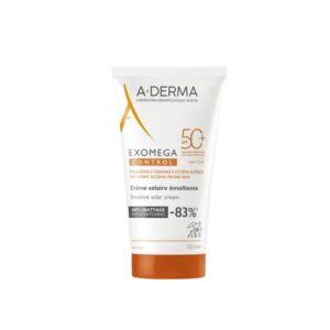 Crema Emolienta cu Protectie Solara SPF50+ pentru Pielea Sensibila Exomega Control, 150 ml, A-Derma