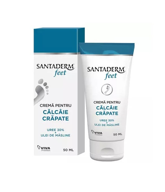 Crema pentru Calcaie Crapate Santaderm 4feet, 50 ml, Viva Pharma