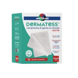 Dermatess Comprese Sterile Tifon din Bumbac, 36x40 cm, 12 Bucati, Master-Aid