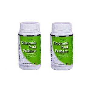 Dolomita Pura Pulbere 650 g, Pachet 60+60 Capsule, DVR Pharm