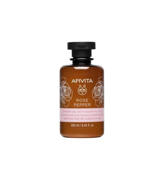 Gel de Dus cu Extract de Trandafir si Piper, 250 ml, Apivita