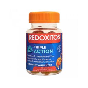 Jeleuri cu Vitamina C Redoxitos Triple Action, 60 Jeleuri, Bayer
