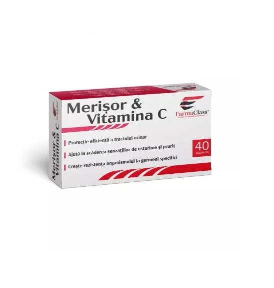 Merisor si Vitamina C, 40 Capsule, FarmaClass