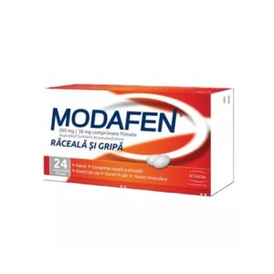 Modafen Raceala si Gripa, 200 mg/30 mg, 24 Comprimate Filmate, Stada