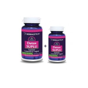 Pachet Detox Suplu, 60 + 10 Capsule, Herbagetica