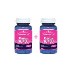 Pachet Detox Suplu, 60 + 60 Capsule, Herbagetica