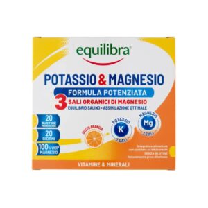 Potasiu si Magneziu 3 Formula Imbunatatita, 5.2 g,  20 Plicuri, Equilibra