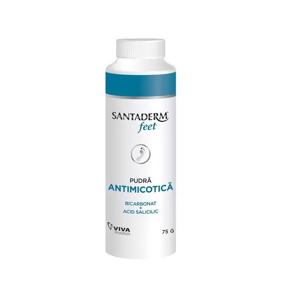 Pudra Antimicotica Santaderm 4feet, 75 g, Viva Pharma