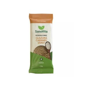 Rondele din Orez cu Glazura de Caramel Sarat, 66 g, Sanovita