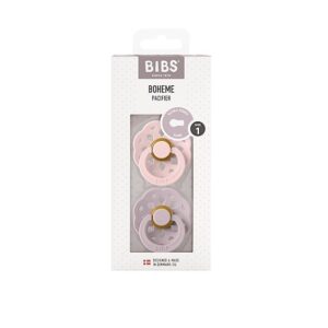 Set 2 Suzete din Latex Boheme Blossom/Dusky Lilac, 0-6 Luni, BIBS