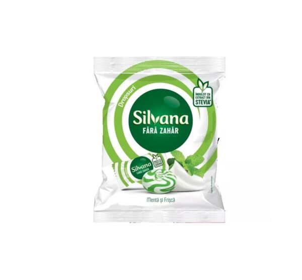 Silvana Dropsuri cu Stevie, Menta si Frisca, 60g, Kandia