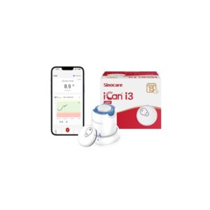 Sistem de Monitorizare Continua a Glucozei iCan 3, Conectivitate Bluetooth, Autonomie 15 zile, Alb, 32x5.7mm, Sinocare