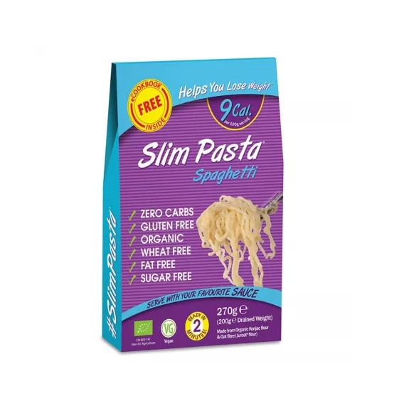 Spaghetti Bio fara Gluten din Faina de Konjac, 270 g, Slim Pasta
