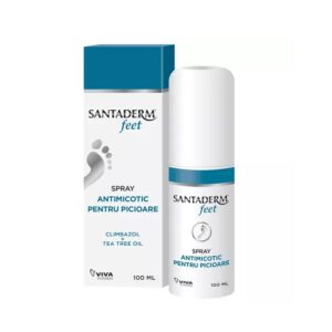 Spray Antimicotic pentru Picioare Santaderm 4feet, 100 ml, Viva Pharma
