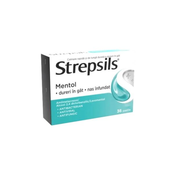 Strepsils Mentol, 36 Pastile, Reckitt Benckiser Healthcare