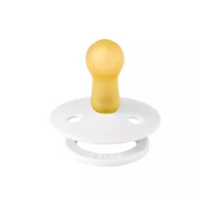 Suzeta cu Tetina Rotunda Colour Latex, +6 Luni, White, BIBS