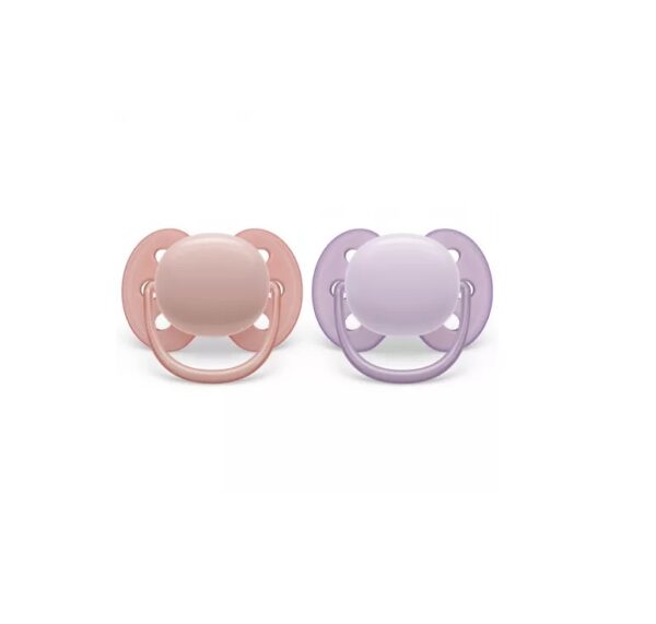 Suzete Ultra Soft, 0-6 Luni, 2 Bucati, SCF091/31, Philips Avent