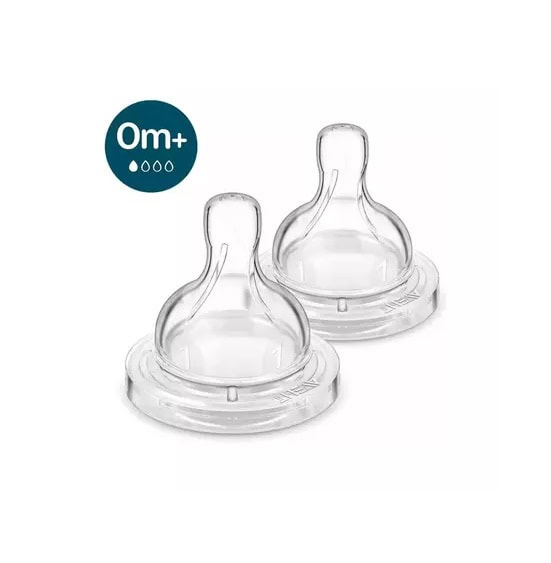 Tetina Anti-Colici, 0 Luni+, Debit 1, 2 Bucati, SCY761/02, Philips Avent