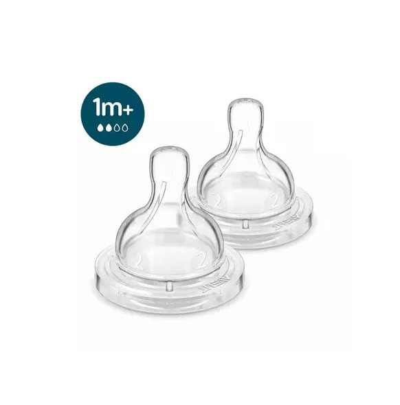 Tetina Anti-Colici, 1 Luna+, Debit 2, 2 Bucati, SCY762/02, Philips Avent