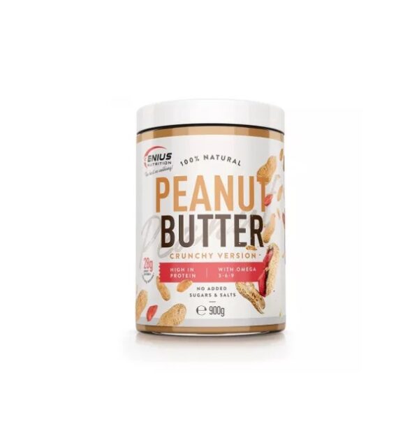 Unt de Arahide Peanut Butter Crunchy, 900 g, Genius Nutrition
