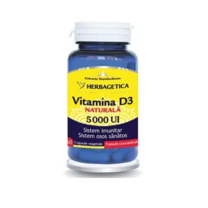 Vitamina D3 Naturala 5000 UI, 60 Capsule, Herbagetica
