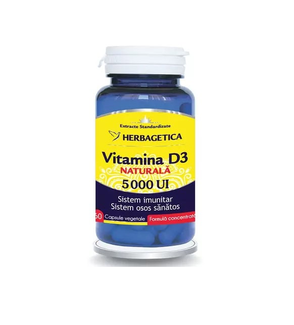 vitamina-d3-naturala-5000-ui-60-capsule-herbagetica-O33863-farmacia-morpheus Vitamina D3 Naturala 5000 UI, 60 Capsule, Herbagetica