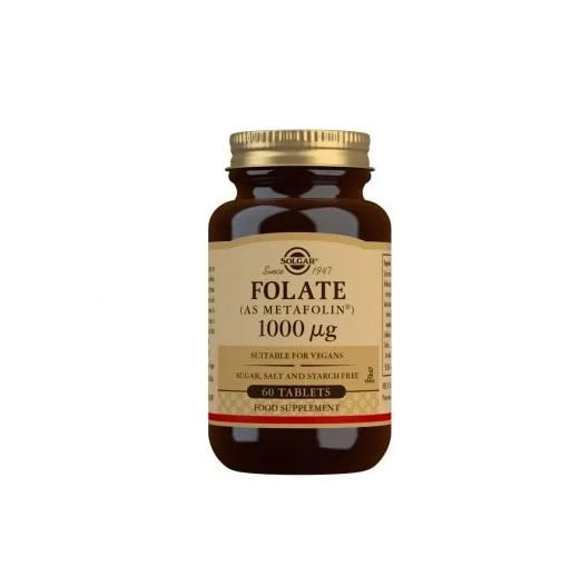 Acid Folic Folate 1000 μg, 60 Tablete, Solgar