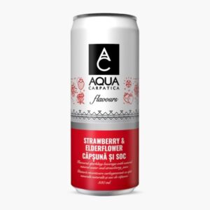 Apa Minerala cu Aroma de Capsuna si Soc, 0.33l, Aqua Carpatica