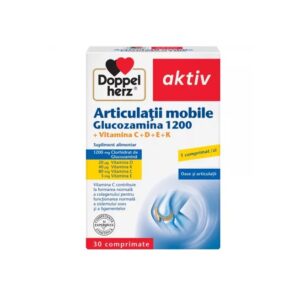 Articulații Mobile Glucozamina 1200 + Vitamina C+D+E+K Aktiv, 30 Comprimate, Doppelherz