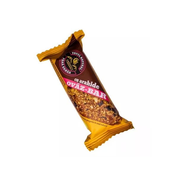 Baton cu Ovaz, Arahide si Fructe Uscate, 60 g, Hiper Ambrozia