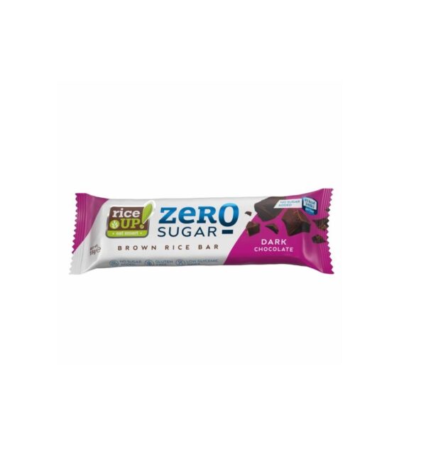 Baton din Orez Brun Fără Zahăr, cu Ciocolată Neagra, 18 g, RiceUP!